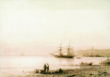  seashore Canvas - seashore 1861 Romantic Ivan Aivazovsky Russian